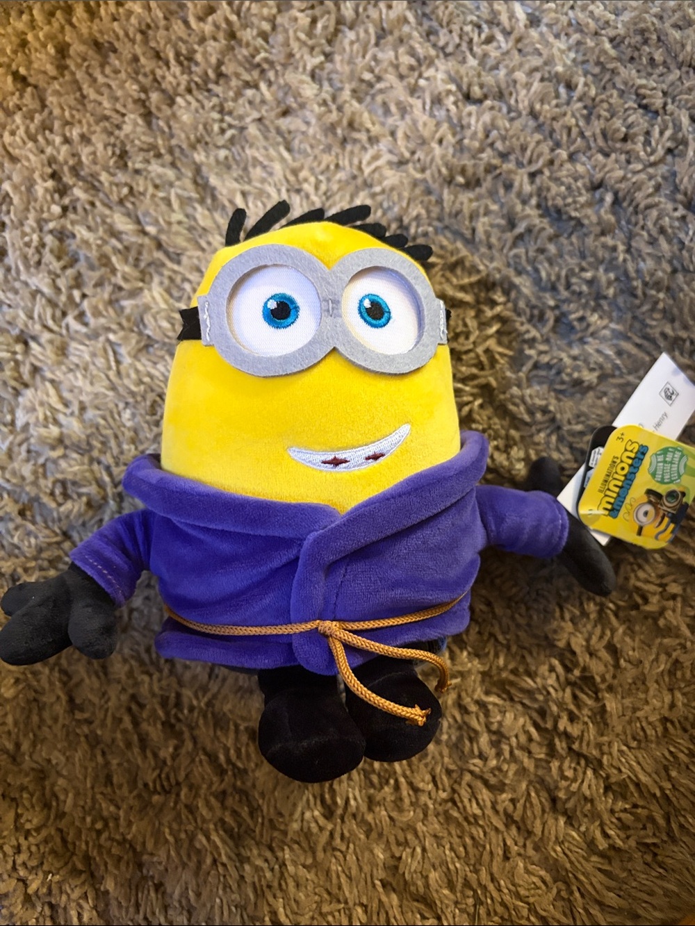 Minions Plush Toy in Yellow with Purple Robe